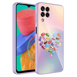 Galaxy M33 Case Camera Protected Patterned Hard Silicone Zore Epoxy Cover NO1