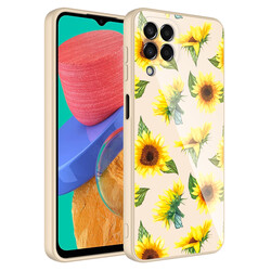 Galaxy M33 Case Camera Protected Patterned Hard Silicone Zore Epoxy Cover NO2