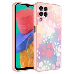 Galaxy M33 Case Camera Protected Patterned Hard Silicone Zore Epoxy Cover NO4