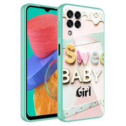 Galaxy M33 Case Camera Protected Patterned Hard Silicone Zore Epoxy Cover NO5