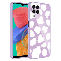 Galaxy M33 Case Camera Protected Patterned Hard Silicone Zore Epoxy Cover NO6