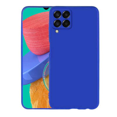 Galaxy M33 Case Zore Premier Silicon Cover Saks Blue