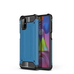 Galaxy M51 Case Zore Crash Silicon Cover Blue