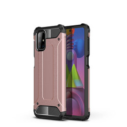 Galaxy M51 Case Zore Crash Silicon Cover Rose Gold