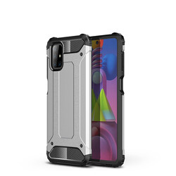 Galaxy M51 Case Zore Crash Silicon Cover Grey