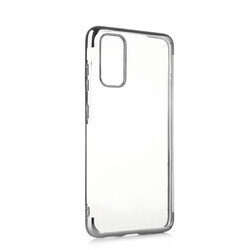 Galaxy M51 Case Zore Dört Köşeli Lazer Silicon Cover Grey