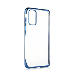 Galaxy M51 Case Zore Dört Köşeli Lazer Silicon Cover Blue