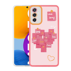 Galaxy M52 Case Zore M-Fit Patterned Cover Love Story No2