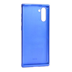 Galaxy Note 10 Case Zore 360 3 Parçalı Rubber Cover Saks Blue