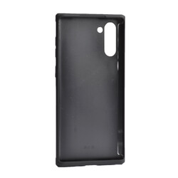 Galaxy Note 10 Kılıf Zore 360 3 Parçalı Rubber Kapak Siyah