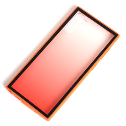 Galaxy Note 10 Kılıf Zore Estel Silikon Turuncu
