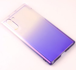 Galaxy Note 10 Kılıf Zore Renkli Transparan Silikon Mor