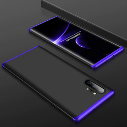 Galaxy Note 10 Plus Kılıf Zore Ays Kapak Siyah-Mavi