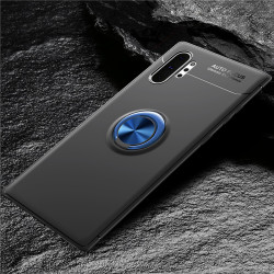 Galaxy Note 10 Plus Kılıf Zore Ravel Silikon Kapak Siyah-Mavi