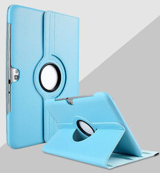 Galaxy Note 10.1 N8000 Zore Dönebilen Standlı Kılıf Mavi