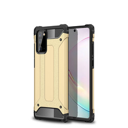 Galaxy Note 20 Case Zore Crash Silicon Cover Gold