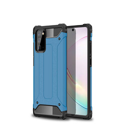 Galaxy Note 20 Case Zore Crash Silicon Cover Blue