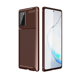 Galaxy Note 20 Case Zore Negro Silicon Cover Brown