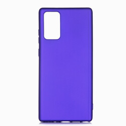 Galaxy Note 20 Case Zore Premier Silicon Cover Saks Blue