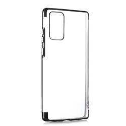 Galaxy Note 20 Case Zore Dört Köşeli Lazer Silicon Cover Black