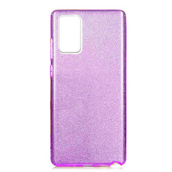 Galaxy Note 20 Case Zore Shining Silicon Purple
