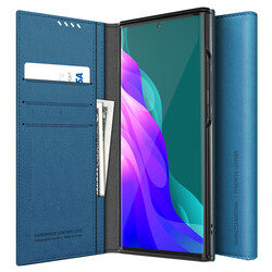 Galaxy Note 20 Kılıf Araree Mustang Diary Kılıf Mavi