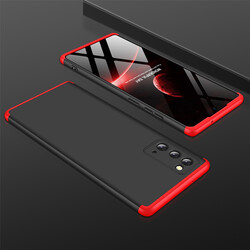 Galaxy Note 20 Kılıf Zore Ays Kapak Siyah-Kırmızı