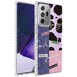 Galaxy Note 20 Ultra Case Airbag Edge Colorful Patterned Silicone Zore Elegans Cover NO8