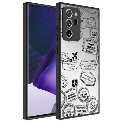 Galaxy Note 20 Ultra Case Mirror Patterned Camera Protected Glossy Zore Mirror Cover Seyahat