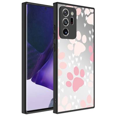 Galaxy Note 20 Ultra Case Mirror Patterned Camera Protected Glossy Zore Mirror Cover Pati