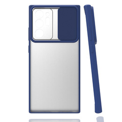 Galaxy Note 20 Ultra Case Zore Lensi Cover Navy blue