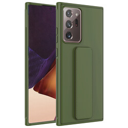 Galaxy Note 20 Ultra Case Zore Qstand Cover Dark Green