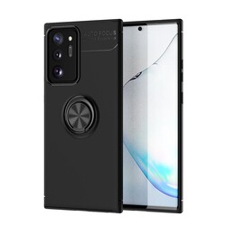 Galaxy Note 20 Ultra Case Zore Ravel Silicon Cover Black