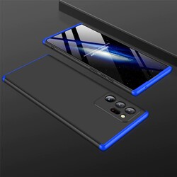 Galaxy Note 20 Ultra Kılıf Zore Ays Kapak Siyah-Mavi