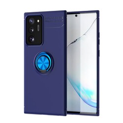 Galaxy Note 20 Ultra Kılıf Zore Ravel Silikon Kapak Mavi