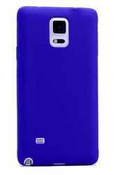 Galaxy Note 4 Kılıf Zore Premier Silikon Kapak Saks Mavi