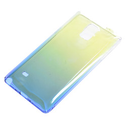 Galaxy Note 4 Kılıf Zore Renkli Transparan Kapak Mavi