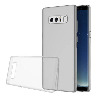 Galaxy Note 8 Case Zore Super Silicone Cover Şeffaf