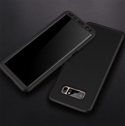 Galaxy Note 8 Kılıf Zore 360 3 Parçalı Rubber Kapak Siyah