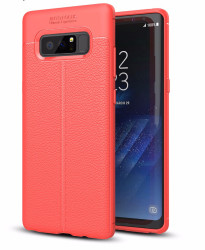 Galaxy Note 8 Kılıf Zore Niss Silikon Kapak Kırmızı