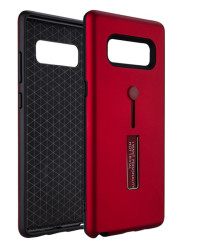 Galaxy Note 8 Kılıf Zore Olive Standlı Kapak Kırmızı