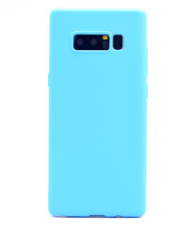 Galaxy Note 8 Kılıf Zore Premier Silikon Kapak Mavi
