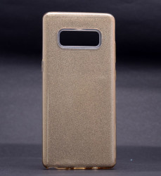 Galaxy Note 8 Kılıf Zore Shining Silikon Gold