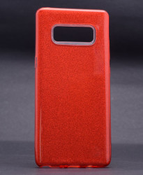 Galaxy Note 8 Kılıf Zore Shining Silikon Kırmızı