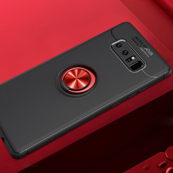 Galaxy Note 8 Kılıf Zore Ravel Silikon Kapak Siyah-Kırmızı