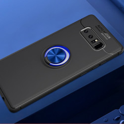 Galaxy Note 8 Kılıf Zore Ravel Silikon Kapak Siyah-Mavi