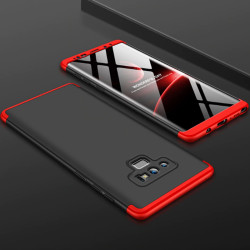 Galaxy Note 9 Kılıf Zore Ays Kapak Siyah-Kırmızı