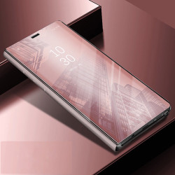 Galaxy Note 9 Kılıf Zore Clear View Flip Cover Rose Gold