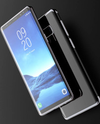Galaxy Note 9 Kılıf Zore Dört Köşeli Lazer Silikon Kapak Gri