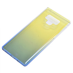 Galaxy Note 9 Kılıf Zore Renkli Transparan Kapak Mavi